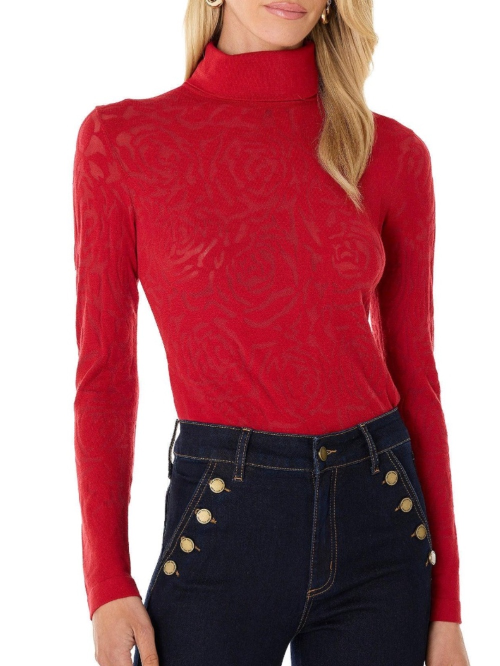 NWOT Noli Alina Rose Turtleneck Top - Res, size S